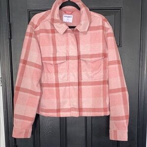 Old Navy Women's Pink Plaid Jacket